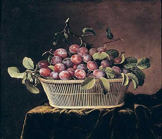 unknow artist Basket of Plums Sweden oil painting art